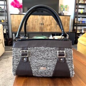 Miche Brown Tweed Satchel